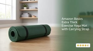 Amazon Basics Extra Thick Exercise Yoga Mat with Carrying Strap